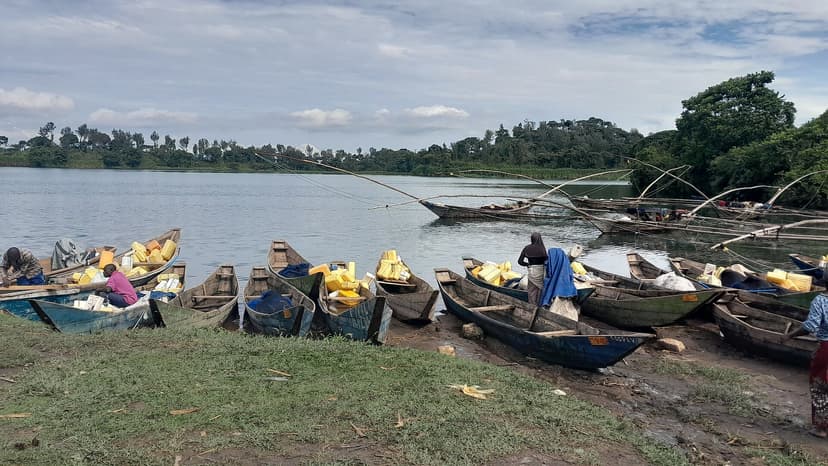 Fishermen on Lake Kivu