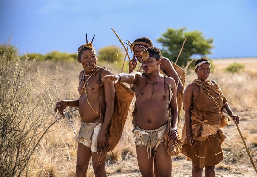 Walking with the San in the Kalahari, Botswana