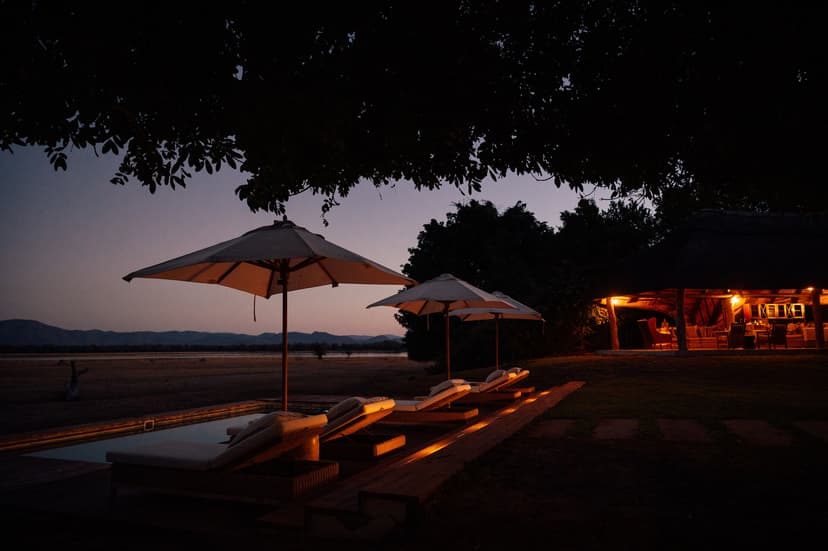 Chikwenya camp on the Zambezi River in Mana Pools