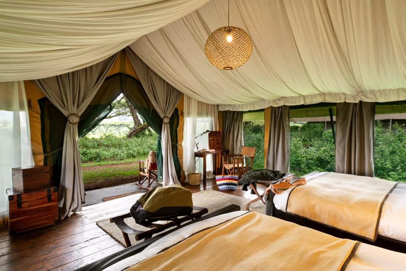 Crater rim tented camp
