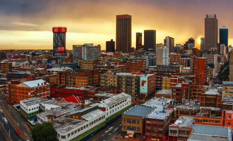 Cape Town harbour and city