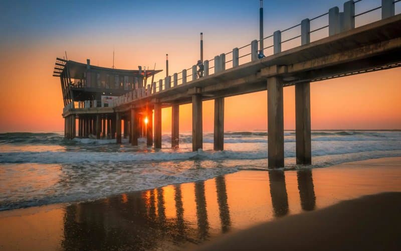 Durban's warm Indian Ocean coastline