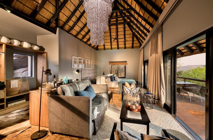 Luxury suite interior at Phinda Mountain Lodge