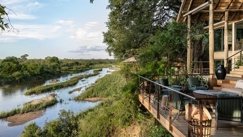 Riverfront luxury suite at a Sabi Sand lodge