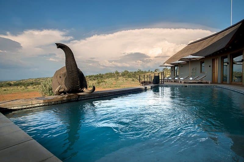 Infinity pool overlooking the Sand River