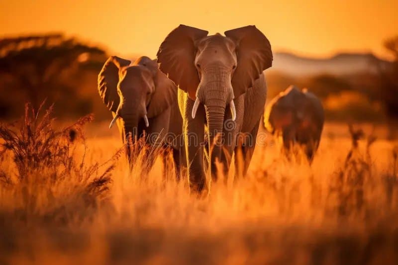 Elephants in Okavango Delta